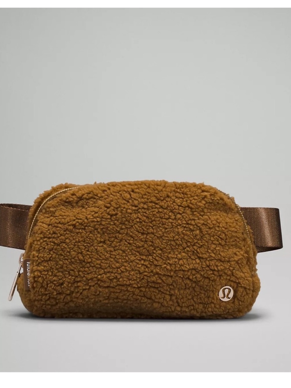 LULULEMON EBB Fleece Belt Bag Strap length BURNT CARAMEL